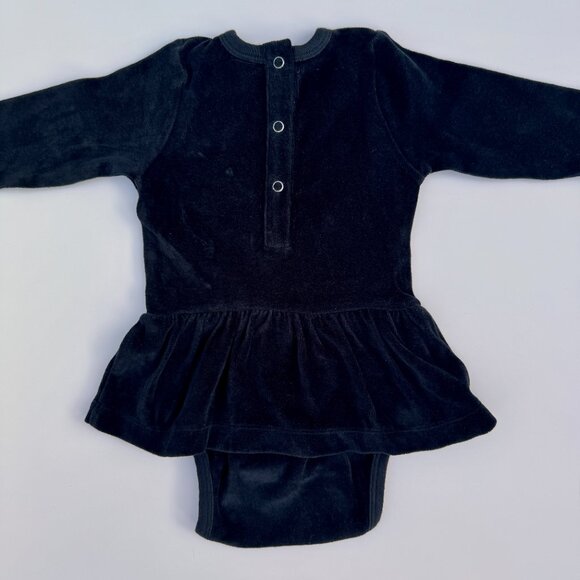 Kate Quinn Velour Skirted Bodysuit / Peplum Dress – Black, 6-12M | NWT - Picture 6 of 6
